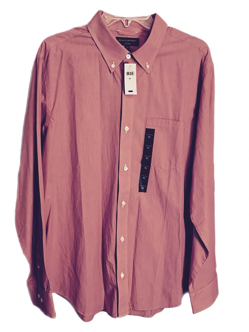 NWT Banana Republic XL Men’s Soft Wash Button Down Lg Sleeve Red Casual  Office